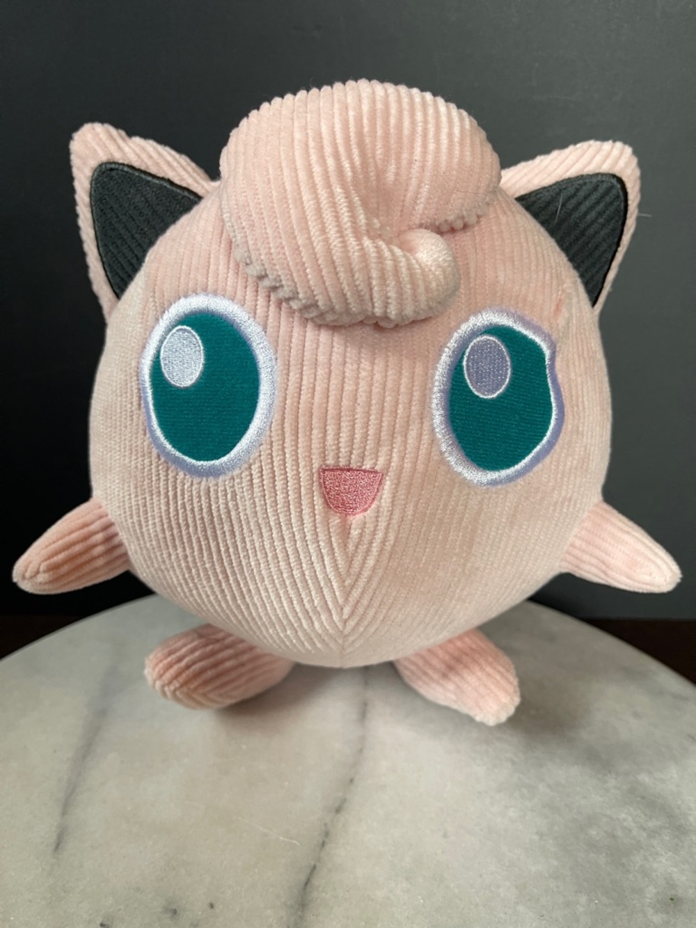 Pink Jigglypuff Plush Toy - Soft Corduroy Collectible Pokémon.